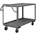 Steel Raised Handle Utility Cart, 1400 lb. Load Capacity, Number of Shelves: 2