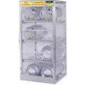 Justrite Gas Cylinder Cabinet: Liquid Propane Gas, 4 Horizontal Cylinders, 30 in x 32 in x 33 1/2 in, Silver