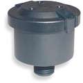 Filter Silencer: 1/4 in (M)NPT Inlet Size, 3 cfm, 1.75 in Overall Ht, 1.75 in Outside Dia