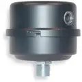 Filter Silencer: 1/2 in (M)NPT Inlet Size, 12 cfm, 4.12 in Overall Ht, 4.12 in Outside Dia