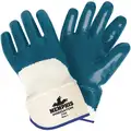 Chemical Resistant Gloves, Size L, 11"L, Blue/White, 12 PK