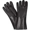 Chemical Resistant Gloves, Size L, 14"L, Black, 1 PR
