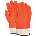Chemical Resistant Gloves, Size L, 12"L, Orange, 12 PK