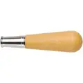 Nicholson File Handle: Contoured, Wood, Push-On, 3 3/4 in Overall L, For 4 in_5 in_6 in_7 in_8 in File Lg