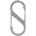 Double Gated Carabiner, 2", Silver