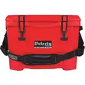 Grizzly Coolers 15 qt. Marine Chest Cooler with Ice Retention Up to 4 days; Red, Holds 15 Cans