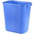 Tough Guy Recycling Wastebasket: Blue, 7 gal Capacity, 10 1/2 in Wd/Dia, 14 1/2 in Dp, 15 1/4 in Ht