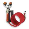 Guardian Equipment Dual Head Drench Hose, Wall Mount, 12 ft. Hose Length, Stay-Open