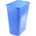 Tough Guy Recycling Wastebasket: Blue, 10 gal Capacity, 12 3/4 in Wd/Dia, 16 1/2 in Dp, 18 1/4 in Ht