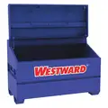 Westward 60"Overall Width, 30"Overall Depth, 40"Overall Height, Slope-Lid Jobsite Box, Blue