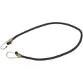 48" Rubber Bungee Cord with Steel J-Hook End, Black