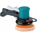 Dynabrade Air Polisher: 5 in Pad Size, 5/16"-24 Spindle Size, 5,500 RPM Free Speed, 1/4 in NPT