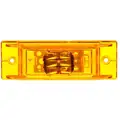 Truck-Lite Clearance Marker Lamp, 21 Series, LED, Yellow Rectangular, 8 Diode, Marker, PC Rated, 2 Screw, Fit 'N Forget M/C, 12V, 21275Y