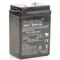 6VDC Sealed Lead Acid Battery, 5.0Ah, Faston, 4.19" Height, 1.76 lb. Weight, 2.76" Depth