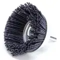 3" Knotted Wire Cup Brush, Shank Mounting, 0.047" Wire Dia. 3/4" Bristle Trim Length