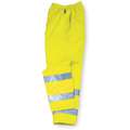 Glowear By Ergodyne Yellow/Green, Hi-Visibility Breathable Rain Pants, 4XL, Polyester, Polyurethane, Men's
