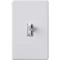 Lutron Toggle, Slide Lighting Dimmer, 3-Wire Fluorescent, LED Light Technology, 1-Pole, 3-Way, White