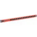 Westward Red and Black Magnetic Socket Holder, Aluminum / Plastic, 22-3/4" Length, 1-3/8" Width