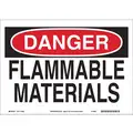 Safety Sign Label, Chemical/Hazardous, English, Polyester, 5" Width, 3-1/2" Height