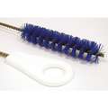 Pipe Brush: Nylon Bristles, Plastic Handle, 1 in Brush Dia., 5 in Brush Lg, Blue, Straight