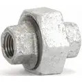 Galvanized Malleable Iron Union, 1/4" Pipe Size, FNPT Connection Type