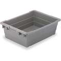 Cross Stacking Container, Gray, 8"H x 23-3/4"L x 17-1/4"W, 1EA