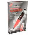 Ability One Permanent Marker, Red, Marker Tip Bullet, PK 12