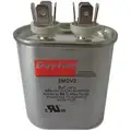 Dayton Oval Motor Run Capacitor, 3 Microfarad Rating, 370VAC Voltage