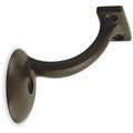 Handrail Bracket: Single Screw, Cast Zinc, Oil-Rubbed Bronze, 2 1/8 in Ht