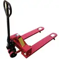 Low Profile General Purpose Manual Pallet Jack, 5000 lb. Load Capacity, Fork Size: 7"W x 48"L, Red