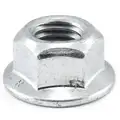 M10-1.5 Hex Flange Lock Nut; 21 mm dia., 15 mm Hex Size