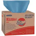 Wypall Dry Wipe: Dispenser Box, Super Heavy Absorbency, Excellent Wet Strength, WYPALL&reg; X80, Blue