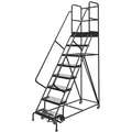 Tri-Arc 8-Step Rolling Ladder, Serrated Step Tread, 116" Overall Height, 450 lb. Load Capacity
