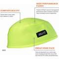 Chill-Its By Ergodyne High Performance Cap, Terrycloth, Lime, Universal,1 EA