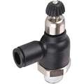Flow Control Valve, 1/4" Push To Connect Valve Inlet Port, 145 psi, Directions Controlled : 1