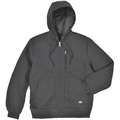 Dickies Hooded Jacket: Men's, Jacket Garment, 2XL, Black, Regular, Cotton, 10 oz Fabric Wt, Zipper