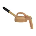 HDPE Stretch Spout Lid, Beige; For Use With 101001, 101002, 101003, 101005, 101010