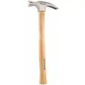 Westward Carbon Steel Curved Claw Hammer, 13.0 Head Weight (Oz.), Smooth, 1-1/16 Face Dia. (In.)