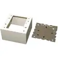 Wiremold Steel Extra Deep Device Box For Use With 500 and 700 Raceways, Ivory