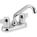Low Arc Laundry Sink Faucet, Dome Lever Faucet Handle Type, 2.20 gpm, Chrome