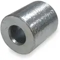 Wire Rope Stop Sleeve, For Wire Rope Dia. 1/4", Aluminum Alloy, PK 10