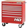 Waterloo Cabinet,8 Drawer,36",Red