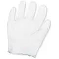 Condor Inspection Gloves: L ( 9 ), Finished Hem, Cut and Sewn, Cotton, 9 in Glove Lg, White, 12 PK