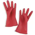 Red Electrical Gloves, Natural Rubber, 00 Class, Size 11