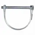 Safety Pin: Steel, Not Graded, Zinc Plated, 1/4 in Pin Dia., 2 1/2 in Usable Lg, 0.091 in Wire Dia.
