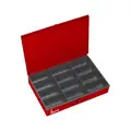Imperial  Steel Parts Drawer,12 Compartments, Red