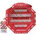 Red Plastic Group Lockout Box, Max. Number of Padlocks: 42, 13" x 13"
