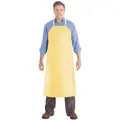 Ansell Chemical Resistant Bib Apron, Yellow, 45" Length, 33" Width, Hycar Material, EA 1