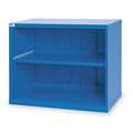 Base Cabinet, Open Face Cabinet Doors, 40-1/4" W x 22-1/2" D x 33-1/2" H, 2 Shelves, Bright Blue