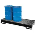 Black Diamond Polyethylene Drum Spill Containment Pallet for 4 Drums; Drain Included: No